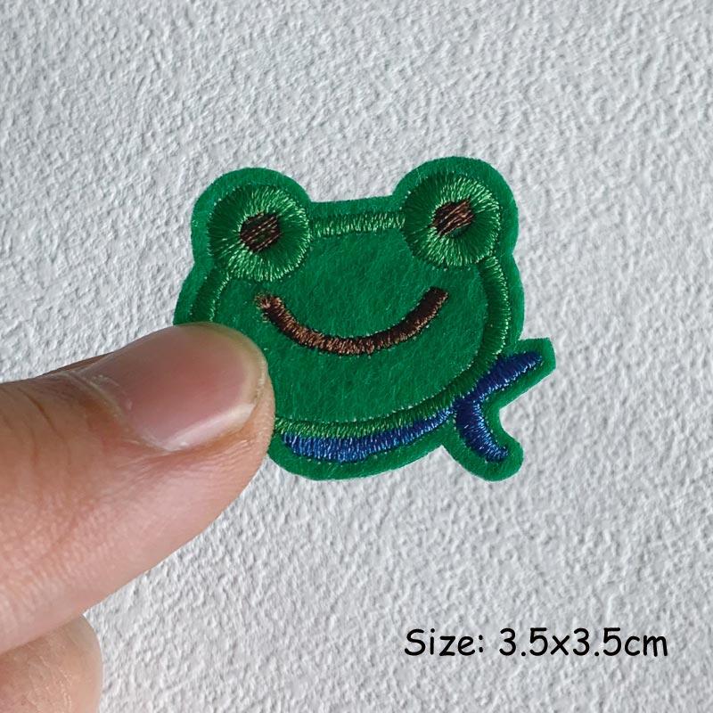 Cartoon Animals Embroidered Iron Patch For Clothing DIY Striped Sewing Patch