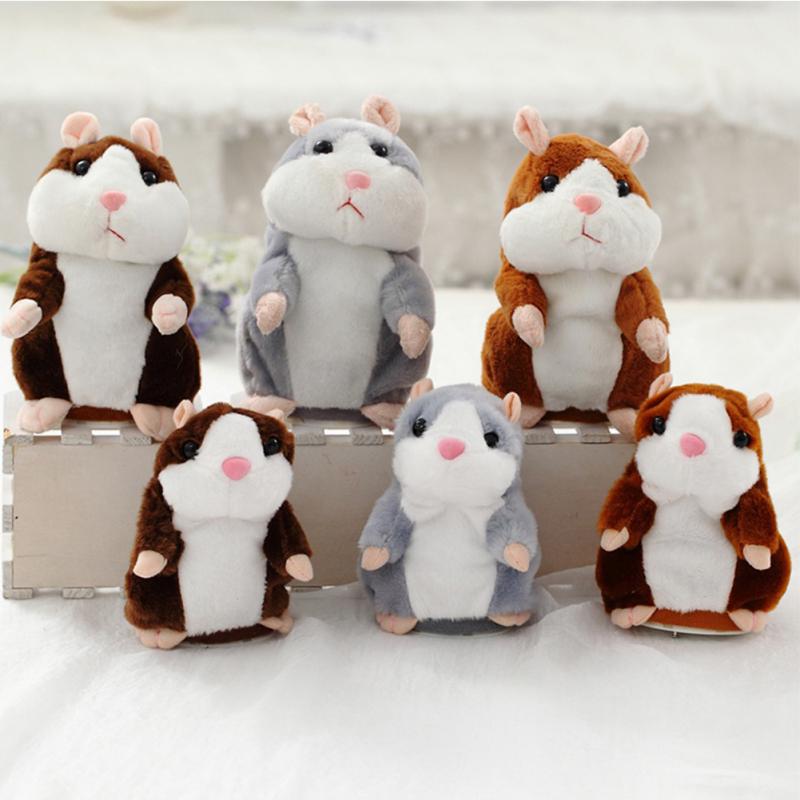 Прекрасная говорящая плюшевая игрушка-хомяк, умеет менять голос, записывать звуки, кивать головой или ходить, раннее обучение