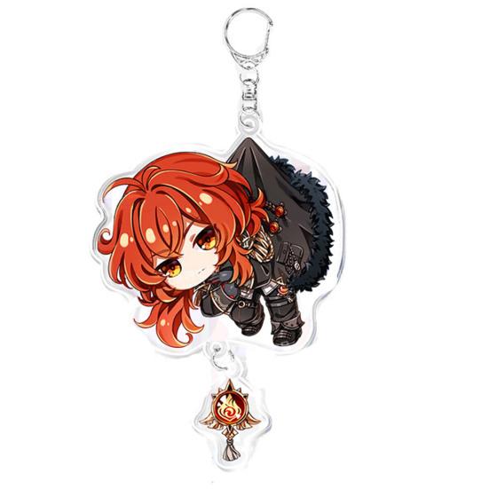 Подарочный орнамент, портативный тарталья с прозрачным узором, кулон Ганью, брелок Genshin Impact