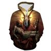 Новая осенне-зимняя утолщенная толстовка с капюшоном, крутая и красивая, сатана, мужчина, женщина, ребенок, 3D-печатный джемпер с капюшоном и длинным рукавом