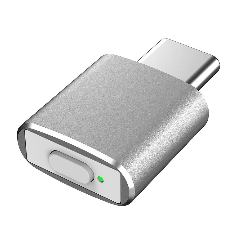 USB Type-C Mouse Jiggler Необнаружимый автоматический движитель Имитирует движение мыши для ПК-ноутбука Кнопка включения/выключения компьютера