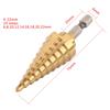 Hex Shank Hole Cutter Titanium Coated Step Drill Bit Set Durable Cone Bits  Wood