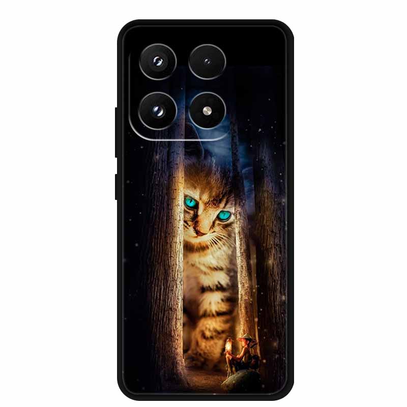 Для Xiaomi 17 Чехол Мультяшный Черный Силиконовый Роскошные Чехлы для Телефона для Xiaomi17 Ударопрочные Мягкие Чехлы для Xiaomi 17 5G TPU Funda Capa