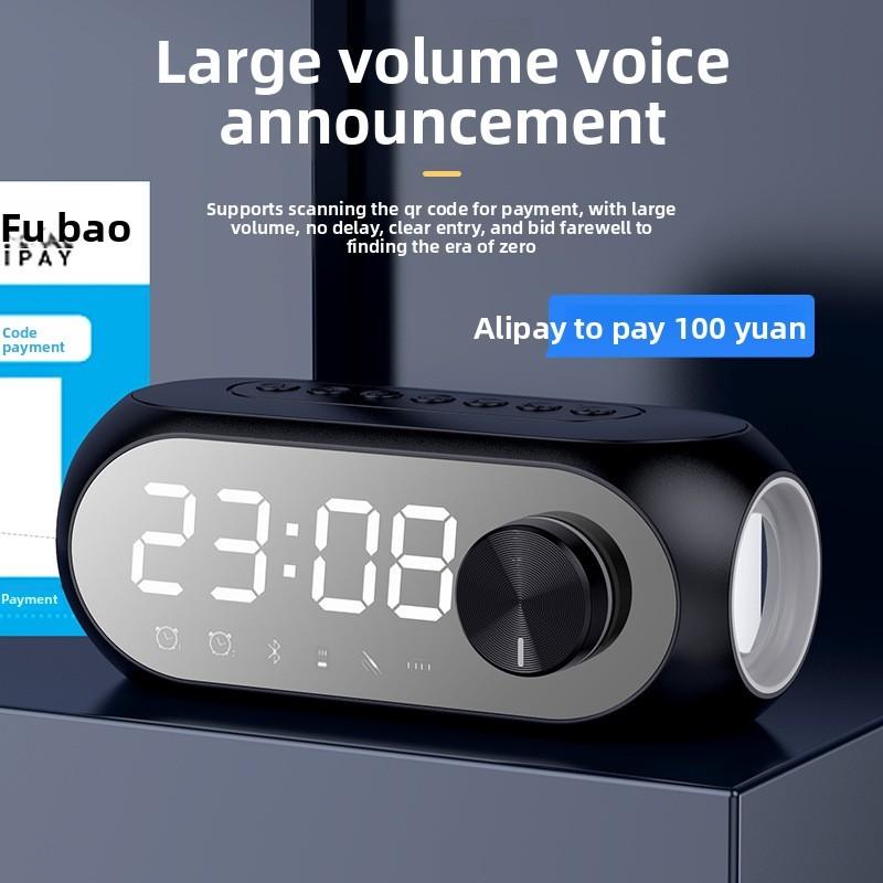 Портативная Bluetooth-колонка-часы RGB с басами и FM-радио для дома, улицы, фитнеса