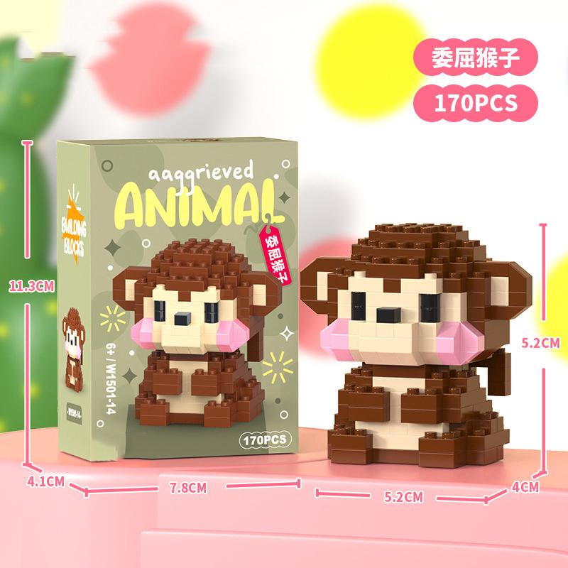 Animal Cat Bricks Constructor Set Micro Building Blocks Children Toy Adult Particle Building Block Dog Mini Toys Home Decoration