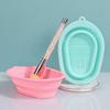 Washing Pad Solid Color Professional Wide Application Multifunctional Reused Cosmetics Tool Portable Folding Silicone Makeup Brush Bowl for Travel