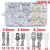 120/135/270/315 шт./кор. изолированный разъем мужского и женского провода 2,8/4,8/6,3 мм электрические обжимные клеммы лопаточные разъемы Ассорти комплект