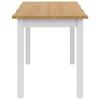 VidaXL Dining Table EKAI White 112 x 70 x 76.5 cm Solid Pine Wood