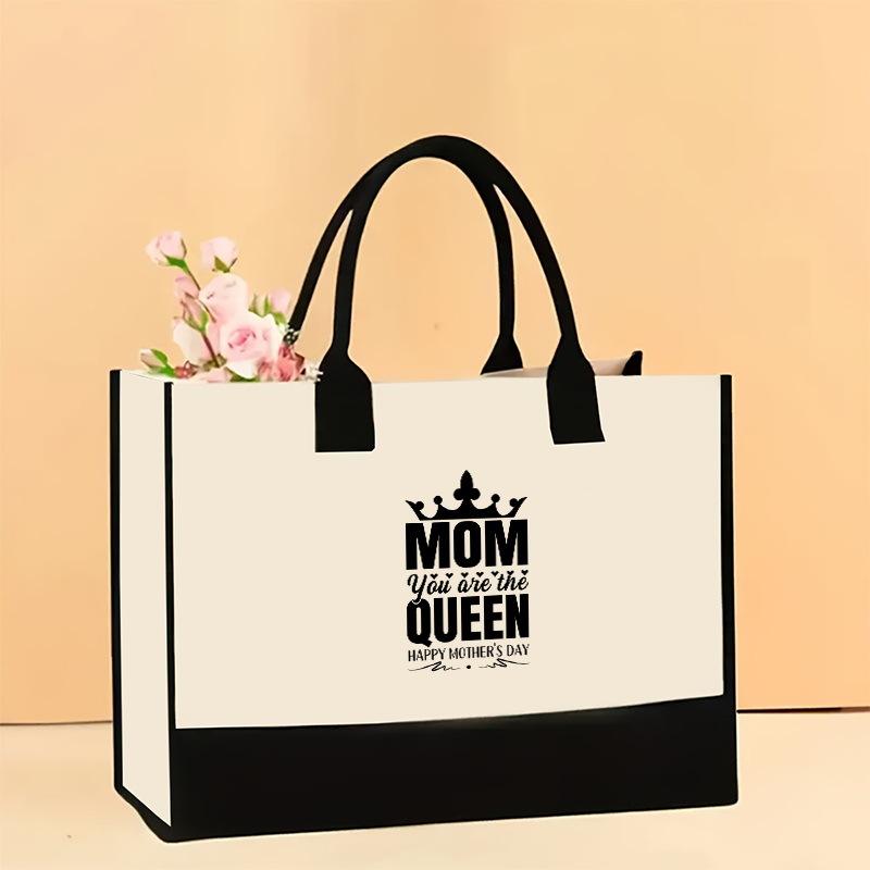 Холщовая сумка через плечо, большая вместительная сумка с принтом, женская модная легкая портативная сумка для подарков и покупок