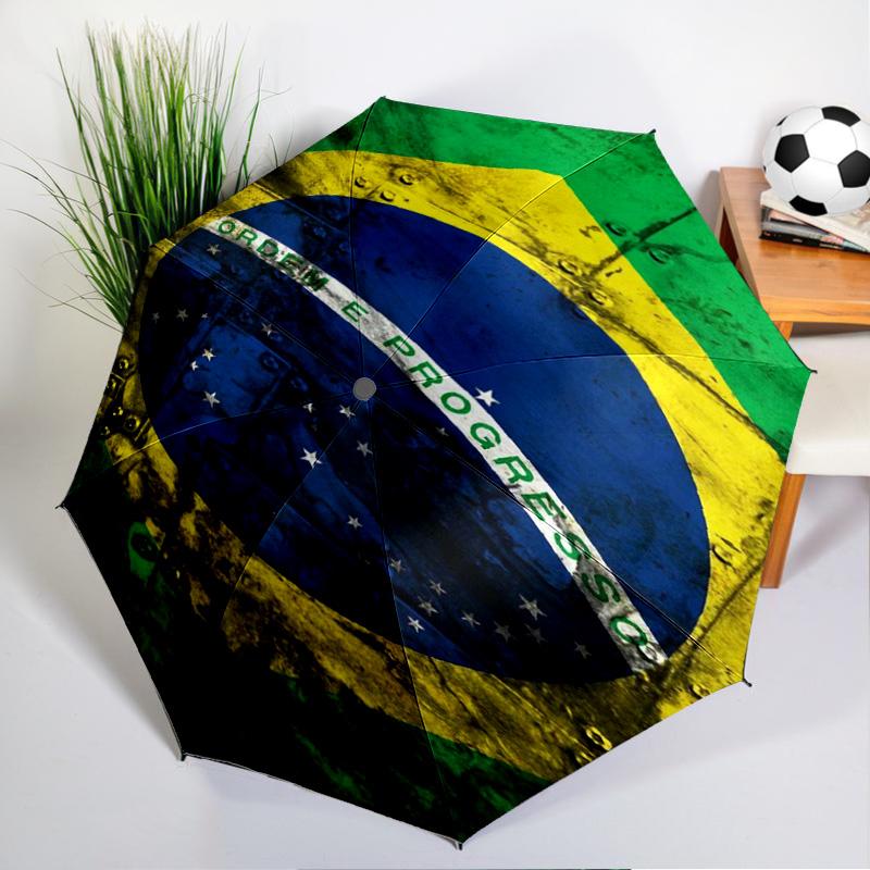 Brazil Artwork Printed Automatic Umbrella, 8-Frame for Travel, camping, Casual Umbrella, Essential Gift for for family and friends