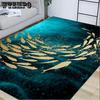 3D Gold Fish Floor Mats Fish Printed Carpets Rug for Living Room Bedroom Area Rug Kitchen Rugs Home Decor