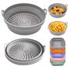 Reusable AirFryer Accessories Replacement Liners Baking Basket For Air Fryer Square Silicone Pot