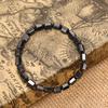 Natural Magnetic Hematite Black Beads Health Care Bracelet Bangles Men Jewelry