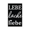 Labels ALL "Lebe, Lache, Liebe", 40x65mm, tab.-LS 1pc.