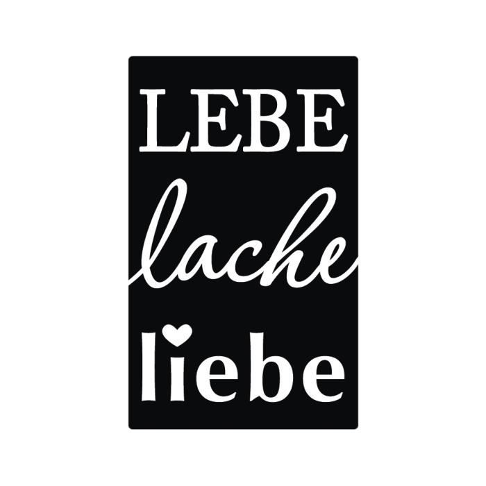 Labels ALL "Lebe, Lache, Liebe", 40x65mm, tab.-LS 1pc.