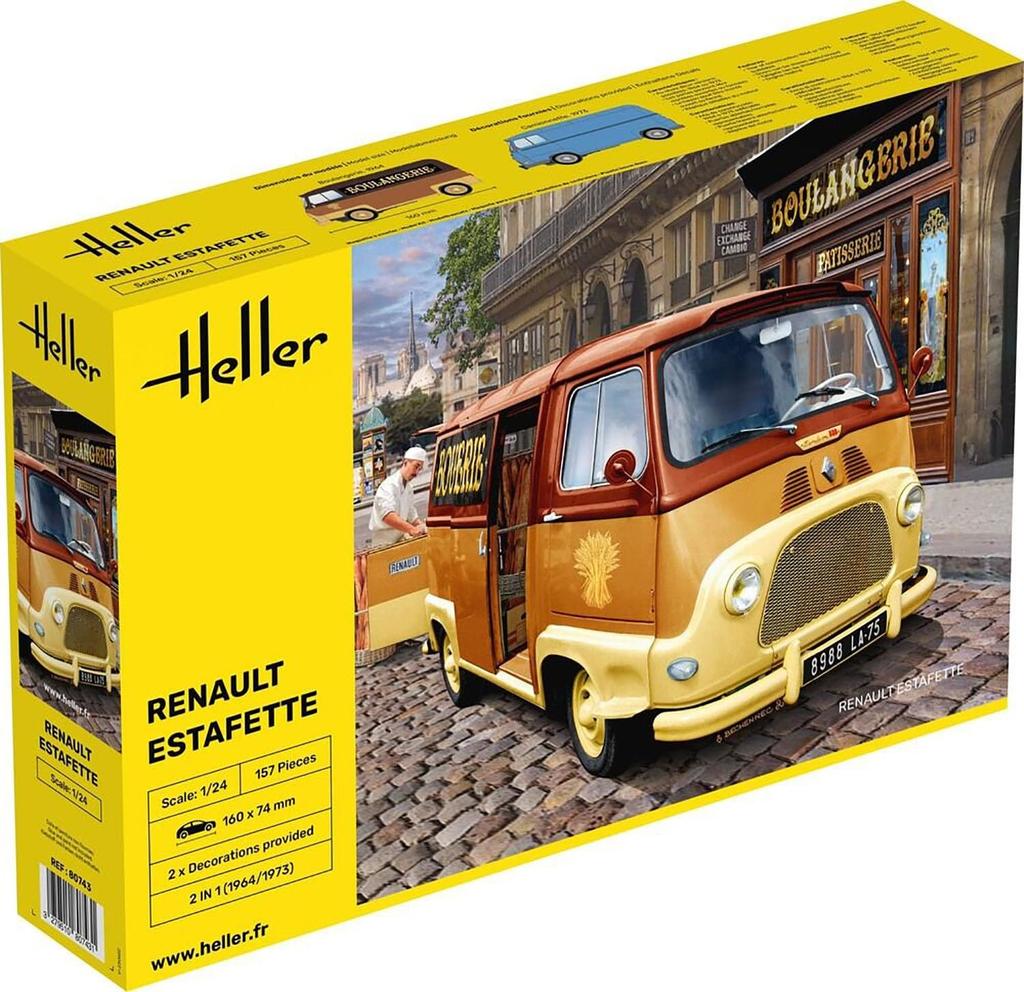 Масштабная модель Renault Eutafette Delivery Van Platz Heller Пластиковый набор HE80743 1/24