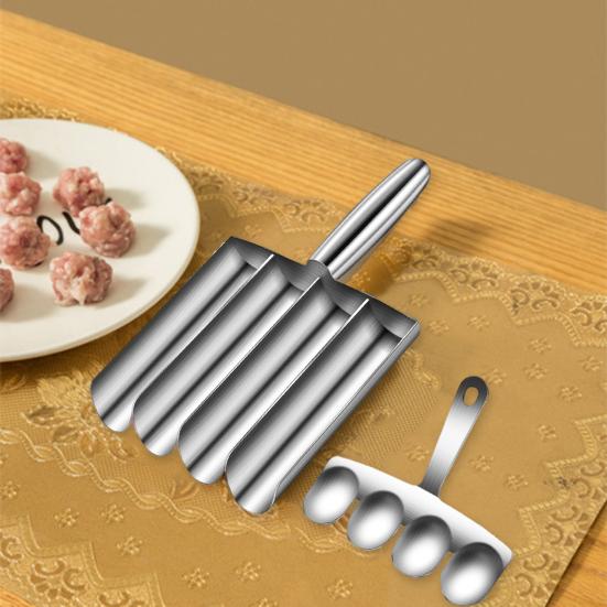 Инструмент для приготовления фрикаделек из нержавеющей стали Ручной антипригарный прибор для приготовления фрикаделек Портативный инструмент для приготовления фрикаделек Экономит время