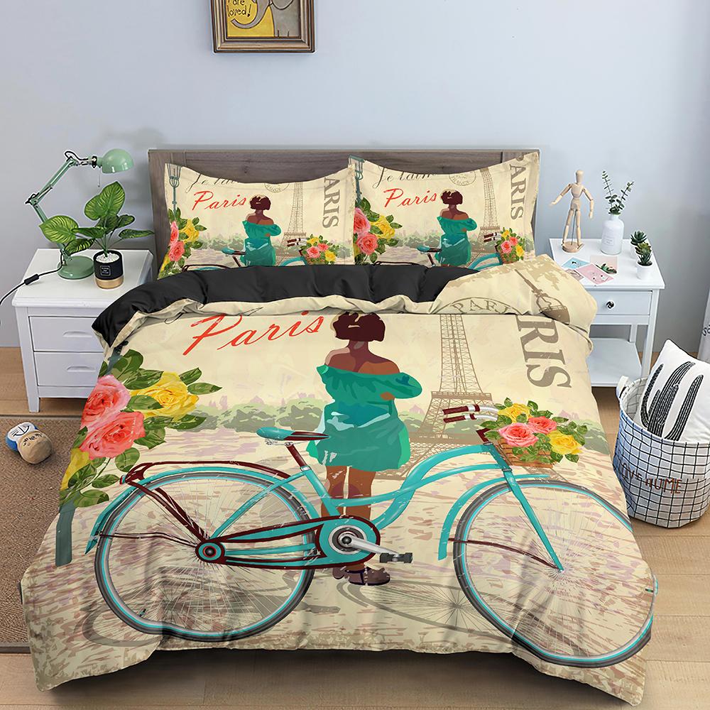 Комплект постельного белья с цветным рисунком и граффити, набор пододеяльников размера «queen-size», пододеяльник 240x220, декор для спальни