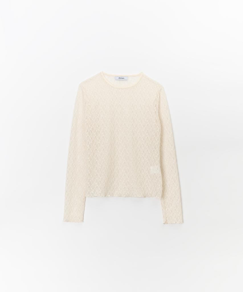 JBYRARA Crewneck Lace Layered T-Shirt_Cream
