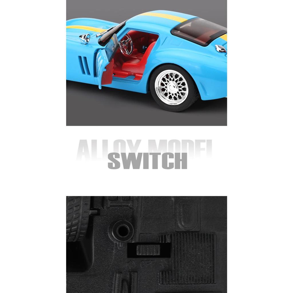 1/32 Ferrari 250 GTO Суперспортивный Автомобиль Сплав Литье под Давлением Металлическая Модель Классический Автомобиль Игрушки Mini GT Подарок для Детей Изящное Украшение Дисплей Коллекция