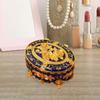 Classic Enameled Jewelry Box Round Trinket Holder for Charms And Rings