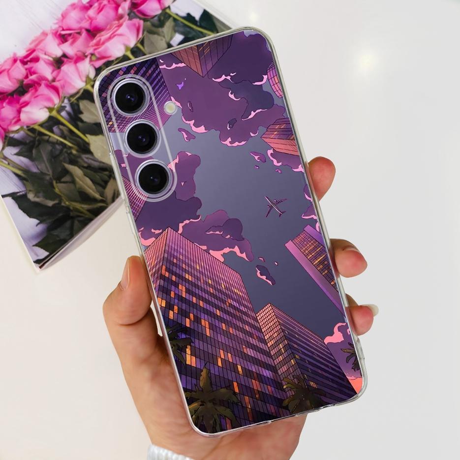 Чехол для Samsung Galaxy S24 Plus SM-S926B Милый Модный Расписной Чехол Мягкий Тонкий Чехол для Телефона Для Samsung S24 Ultra S 24 S24+ Fundas