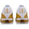 Nike Shox R4 Износостойкие Низкие Детские Кроссовки для Бега Белый Золотой Подростковые Кроссовки CW2626-700
