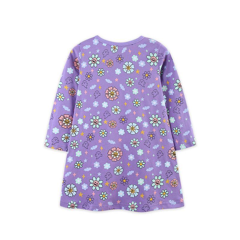 European and American Style Children's Dress 25 New Autumn Products Round Neck Girls' Beautiful Dress Halloween Baby Long-Sleeved Children's Dress