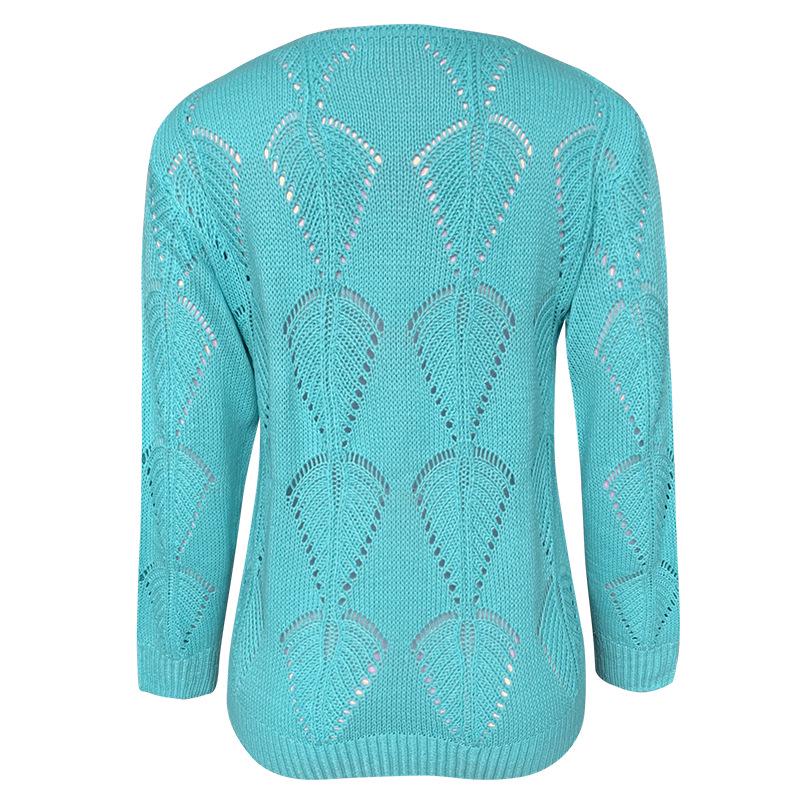 Розовый свитер, женский сексуальный вязаный женский свитер с длинным рукавом, ажурные свитера для женщин, модный осенний джемпер Pull Femme