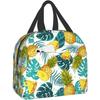 Pineapples Insulated Lunch Bag with Front Pocket Reusable Cooler Tote Bag with Zipper Use for Camping Hiking Picnic Beach Travel