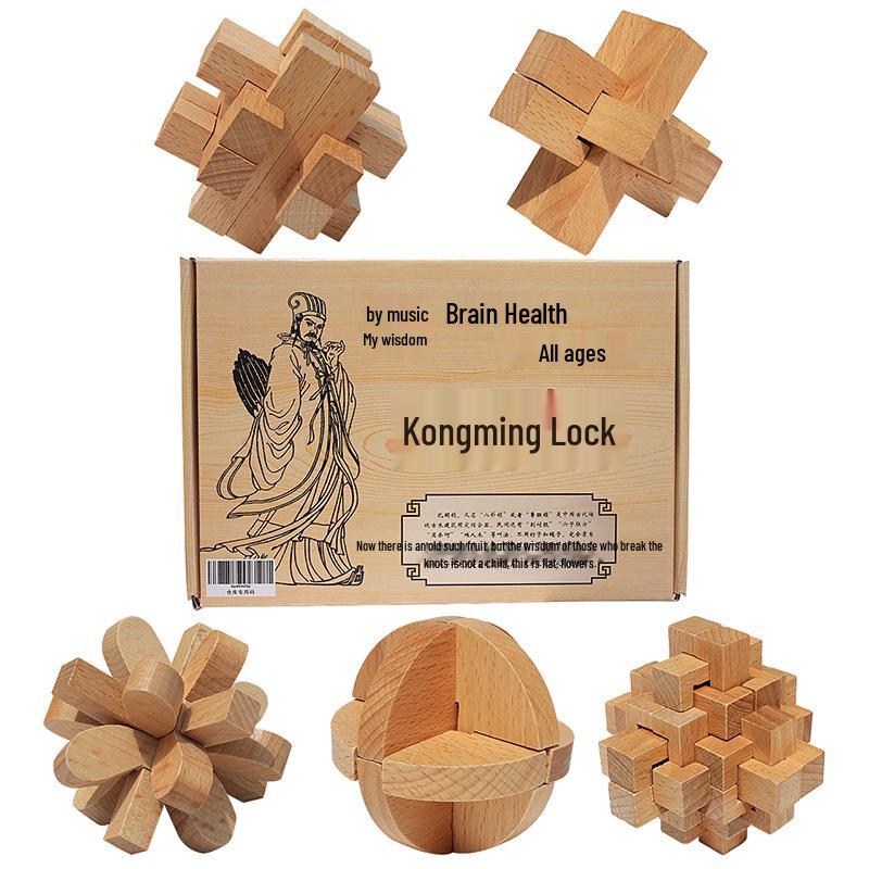 Набор деревянных головоломок Конгмин и Лубань: Детские развивающие игрушки для снятия стресса