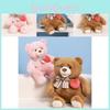 Heart Creative Sweet Bear Plush Doll Gift For Girlfriend Soft Cuddly Animal Stuffed