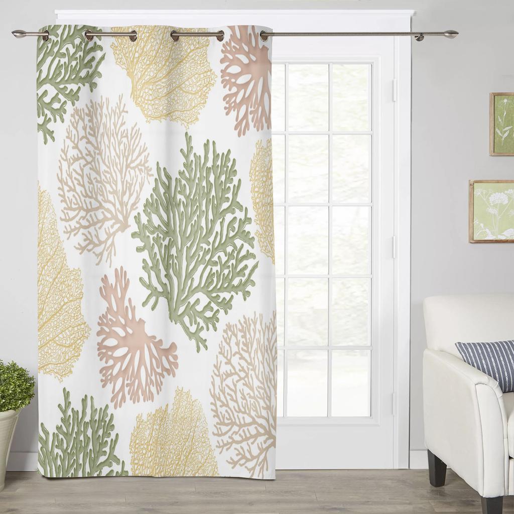 Black White Baroque Pattern Flower Vine Abstract Window Curtains Scenic Curtains for Living Room Decorative Items Living Room