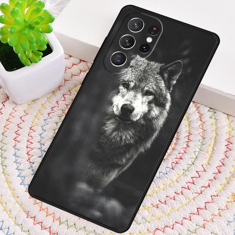 Snow Wolf TPU Phone Case For Samsung Galaxy note 10 pro S26 S25 S24 S23 S22 Ultra Plus S21 FE S20 Shockproof Cover