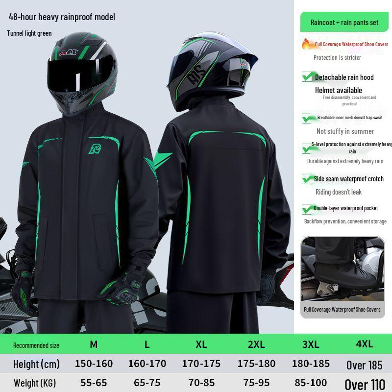 Водонепроницаемый мотоциклетный костюм - Комплект плаща и брюк для электромобиля для использования на открытом воздухе