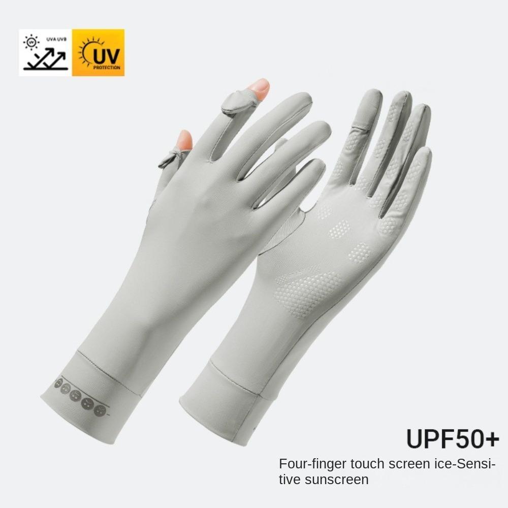 Перчатки из ледяного шелка с сенсорным экраном, перчатки с откидным пальцем для езды, вождения, новые варежки для вождения, для езды на велосипеде