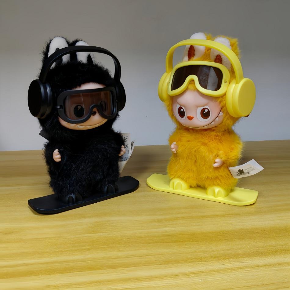 Мини-серия Labubu: сменная одежда для фигурки Labubu 4.0, плюшевый виниловый кулон, наушники, очки, набор для сноубординга, аксессуары, подарок.