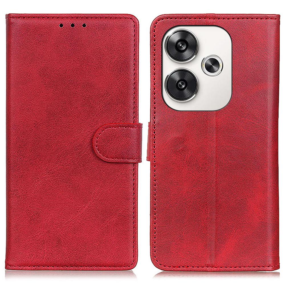 Для Xiaomi Poco F6 5G/Redmi Turbo 3 5G Чехол-кошелек Коровья кожа Анти-ударный Кожаный чехол для телефона