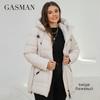 Gasman Новая модная женская пуховая куртка больших размеров, короткие повседневные парки с капюшоном и большими карманами, женское многоцветное пальто, верхняя одежда GM-82172