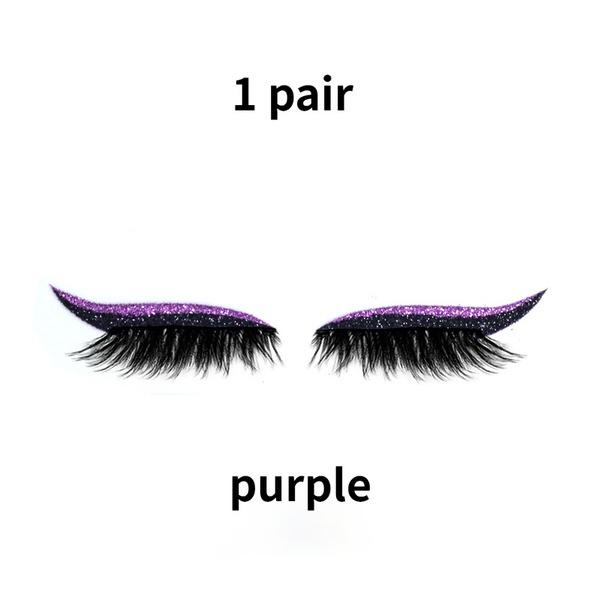 Eyelash Stickers Reusable Glitter Eyeliner False Eyelash Stickers Nightclub Stage Eye Makeup Stickers Lazy Eyeliner False Eyelashes Stickers
