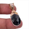 Натуральный черный оникс, драгоценный камень 925 пробы, двухцветный кулон из стерлингового серебра 925 пробы, 1,50 дюйма, n9o07