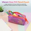 PVC Transparent Pencil Case For Girls Large Capacity Waterproof Stationery Organizer