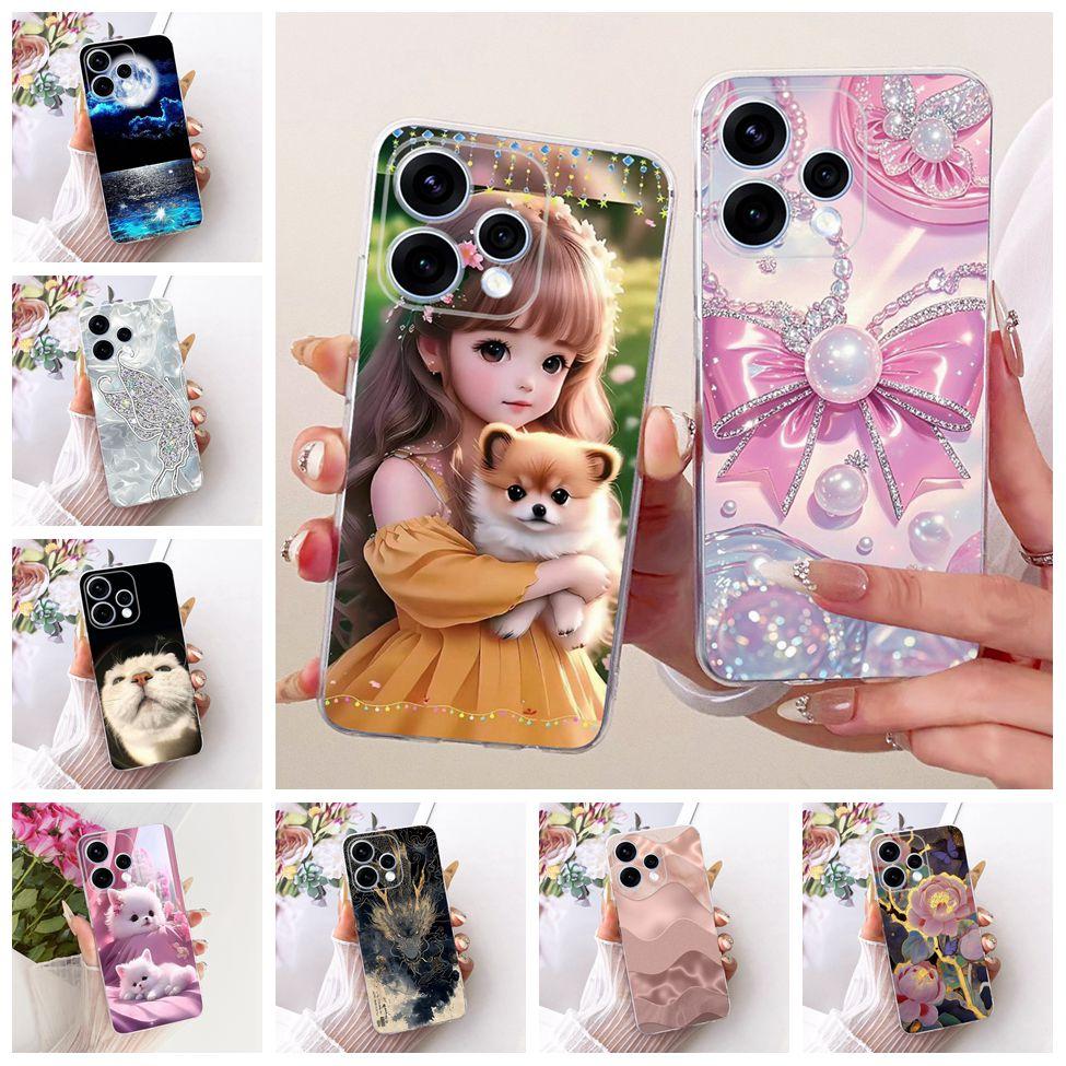 For Oppo Reno 15 5G Case Cover Transparent Fashion Butterfly Cute Cat Cool Painted Soft Bumper For Oppo Reno 15 CPH2825 Casing