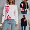 Winter Women's Sweater Pullover Long Sleeve Valentine's Day Love Peach Plus Size Sweater Knitwear