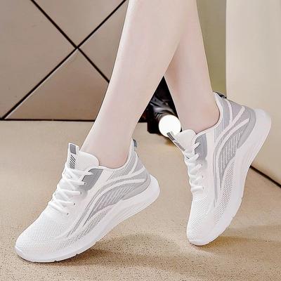 Модная белая сетчатая дышащая обувь для женщин, летняя шнуровка, женская обувь, хлопковая легкая вулканизированная обувь, оригинальная корейская, для ходьбы, повседневная
