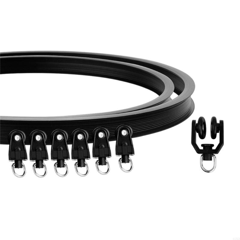 62KD 5-метровые комплекты потолочных карнизов с крючками для дома и коммерческого использования