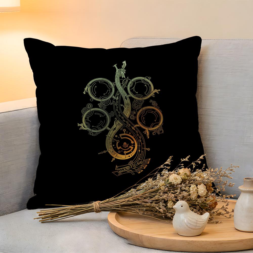 Cushion Cover Linen SkinFriendly Soft Decorative Case for Sofa Home Decor Hot Game Monster Hunter Wilds Pillow cover