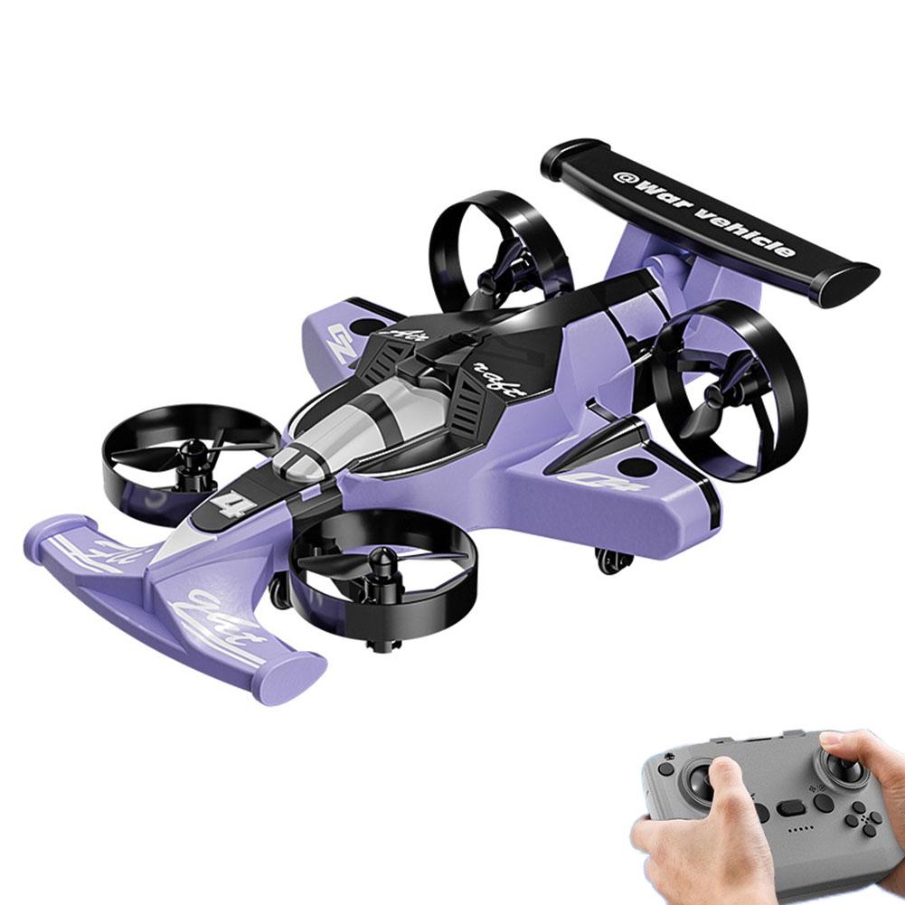 CZ04 2-in-1 Land-Air Dual-Use RC Quadcopter Drifting Toy Car 2.4G Remote Control Drone Model with 360 Rotation for Aircraft Toys