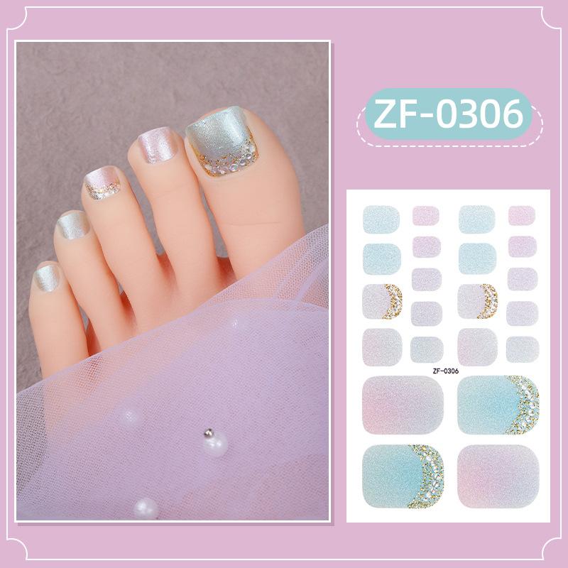 New Foot Stickers, Nail Art Stickers, Waterproof Onion Powder 5D Imitation Diamond Toenail Stickers