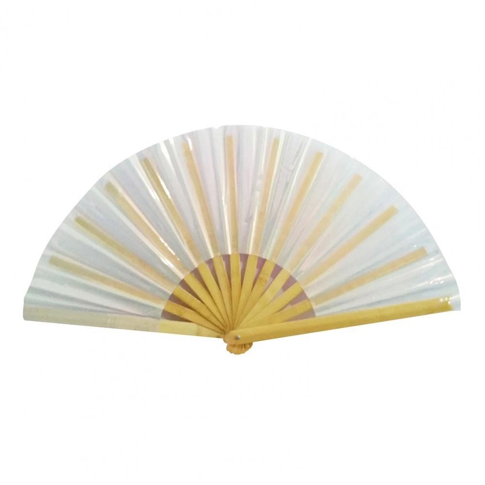 ПВХ Голографический Складной Веер Переливающийся Ручной Веер Летний Охлаждающий Веер Декорация Реквизит для Танцевальных Выступлений Аксессуары для Поп-Вечеринки